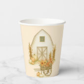 Religious Rustic Herfst Gender Reveal Paper Cups Papieren Bekers (Achterkant)