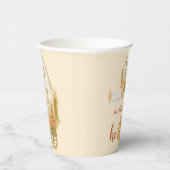 Religious Rustic Herfst Gender Reveal Paper Cups Papieren Bekers (Rechts)