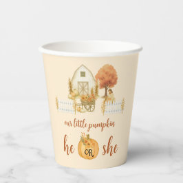 Religious Rustic Herfst Gender Reveal Paper Cups Papieren Bekers