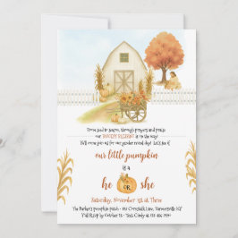 Religious Rustic Herfst Geslacht Onthulling Uitnod Kaart