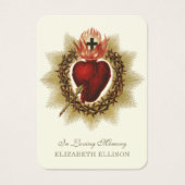 Religious Sacred Heart Jesus Funeral Prayer Kaart (Voorkant)