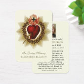 Religious Sacred Heart Jesus Funeral Prayer Kaart (Bureau)