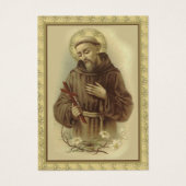 RELIGIOUS SAINT FRANCIS ASSISI PRAYER PRIEST VISITEKAARTJE (Voorkant)