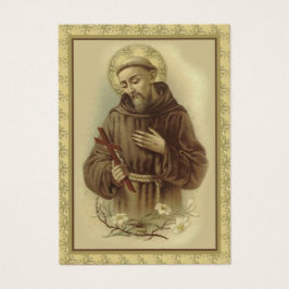 RELIGIOUS SAINT FRANCIS ASSISI PRAYER PRIEST VISITEKAARTJE