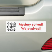 Religious_syms, Mystery loste!We zijn geëvolueerd! Bumpersticker (Op auto)