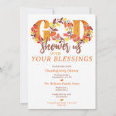 Religious Thanksgiving Dinner Faith Bible Quote Kaart (Voorkant)