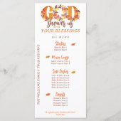 Religious Thanksgiving Dinner Faith Bible Quote Menu (Voorkant)