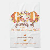Religious Thanksgiving Dinner Faith Bible Quote Theedoek (Verticaal)