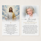 Religious The Lords Prayer Jesus Sympathy Card Visitekaartje (Voorkant /achterkant)