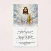 Religious The Lords Prayer Jesus Sympathy Card Visitekaartje (Voorkant)
