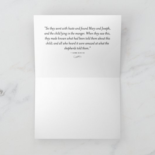 Religious Themed Christmas Card Feestdagen Kaart (Binnen)