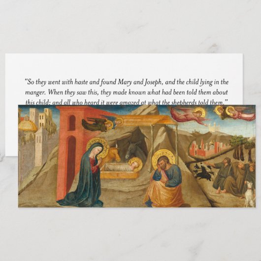 Religious Themed Christmas Card Feestdagenkaart (Voorkant / Achterkant)