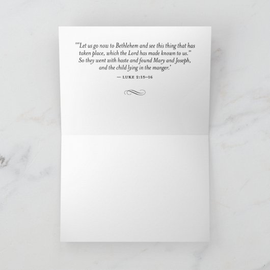 Religious Themed Christmas Card Kaart (Binnen)