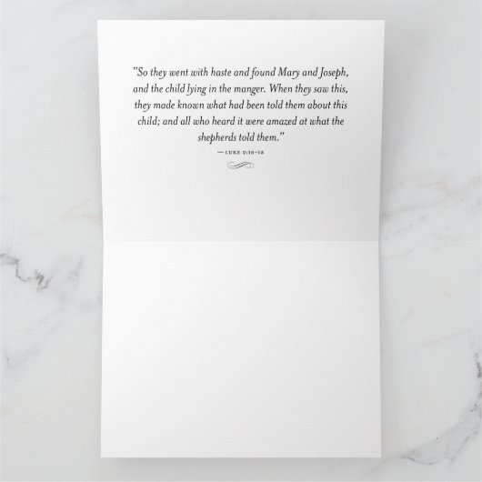 Religious Themed Christmas Card Kaart (Binnen)
