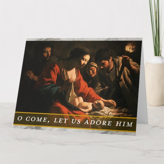 Religious Themed Christmas Card Kaart (Voorkant)