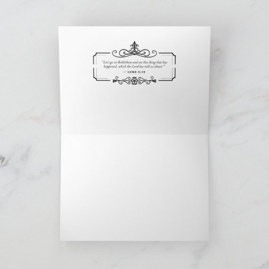 Religious Themed Christmas Card Kaart (Binnen)