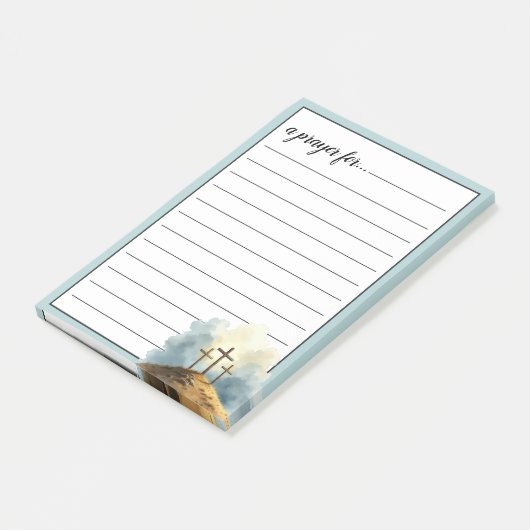 Religious Three Crosses War Room Prayer Post-it® Notes (Schuin)