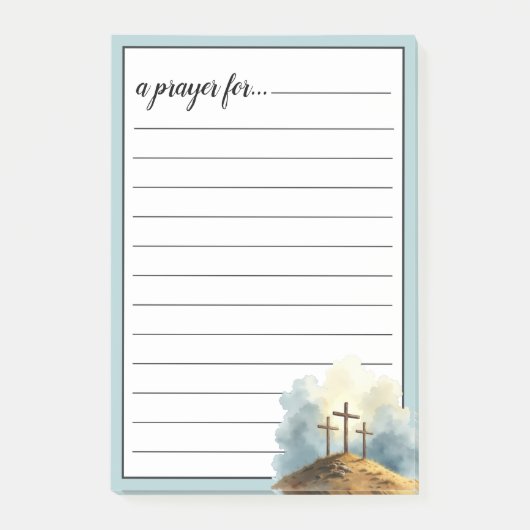 Religious Three Crosses War Room Prayer Post-it® Notes (Voorkant)