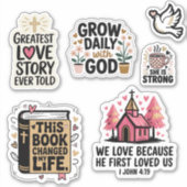 Religious Valentine Precut Stickers (Voorkant)