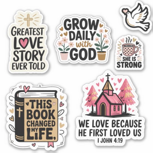 Religious Valentine Precut Stickers (Voorkant)