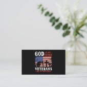 Religious Veteran American Flag Proud Soldier Visitekaartje (Staand voorkant)