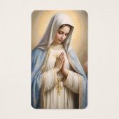 Religious Virgin Mary Cross Sympathy Prayer Card Visitekaartje (Voorkant)