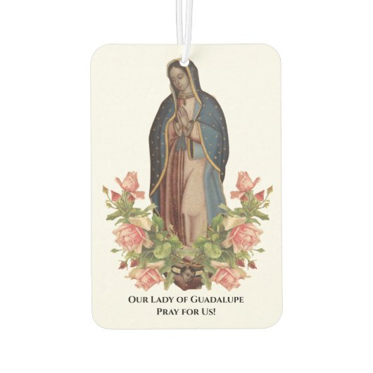 Religious Virgin Mary Guadalupe Catholic Spanish Luchtverfrisser (Achterkant)