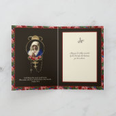 Religious Virgin Mary in Prayer Roses Scripture Kaart (Binnen)