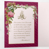 Religious Virgin Mary Jesus Prayer Valentijn Drieluik Kaart (Binnenzijde eerst)