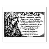 Religious Virgin Mary Memorare Catholic Prayer Rubberstempel (Afrduk)