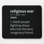 Religious War Dictionary Sarcastic Definition Funn Muismat (Voorkant)