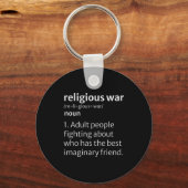 Religious War Dictionary Sarcastic Definition Funn Sleutelhanger (Voorkant)