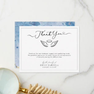 Religious Wings Funeral Thank You Card Bedankkaart