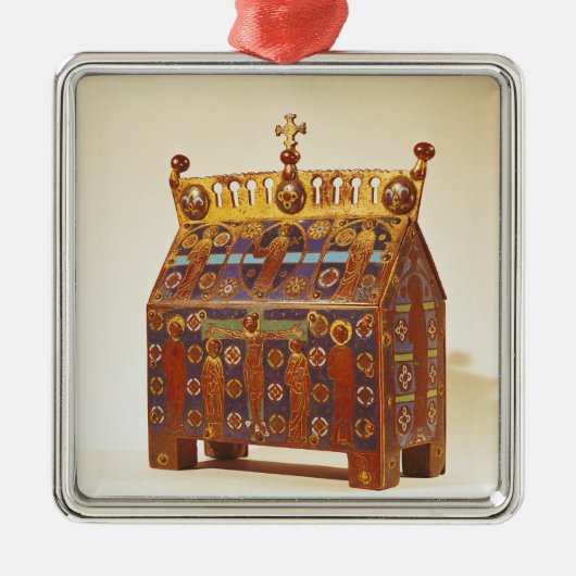 Reliquaire borst, 12e tot 13e eeuw metalen ornament (Voorkant)