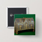 Reliquaire borst van St. Calminius, Limoges Vierkante Button 5,1 Cm (Voorkant /achterkant)