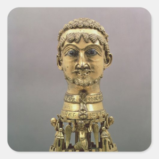 Reliquaire buste van Frederick I Vierkante Sticker (Voorkant)