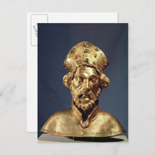Reliquaire buste van St. John Cassian Briefkaart (Voorkant / Achterkant)
