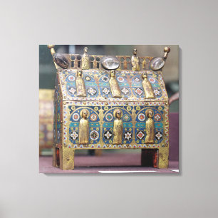 Reliquary Chasse, Limoges, c.1200-50 Canvas Afdruk