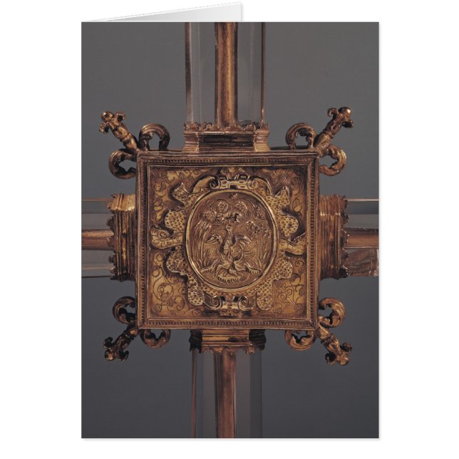Reliquary cross, detail van een fenix (Voorkant)