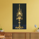 Reliquary Monstrance met stuk kruis Canvas Afdruk (Insitu (Woonkamer))