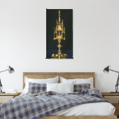 Reliquary Monstrance met stuk kruis Canvas Afdruk (Insitu (Slaapkamer))