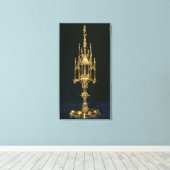 Reliquary Monstrance met stuk kruis Canvas Afdruk (Insitu (Houten vloer))