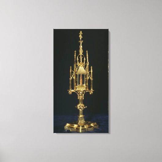 Reliquary Monstrance met stuk kruis Canvas Afdruk (Voorkant)