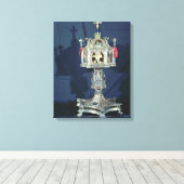 Reliquary of St. Barbara, 14e tot 15e eeuw (silve) Canvas Afdruk (Insitu (Houten vloer))