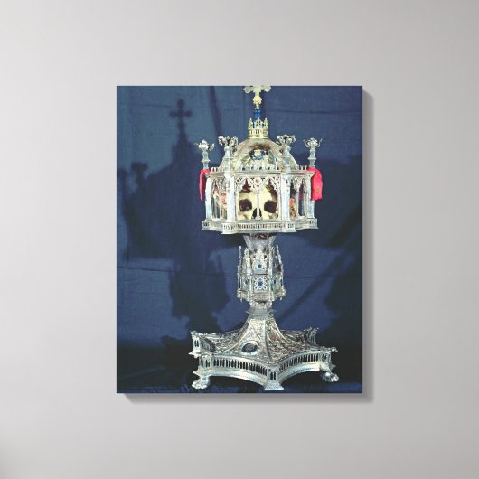 Reliquary of St. Barbara, 14e tot 15e eeuw (silve) Canvas Afdruk (Voorkant)