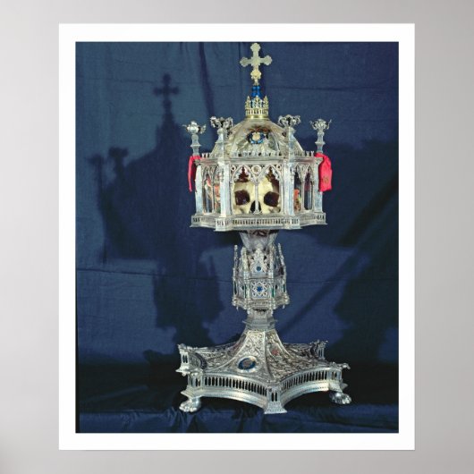 Reliquary of St. Barbara, 14e tot 15e eeuw (silve) Poster (Voorkant)