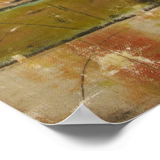 Relische hedendaagse moderne Abstracte verf Poster (Hoek)