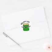 Relish Life Funny Food Pun Ronde Sticker (Envelop)