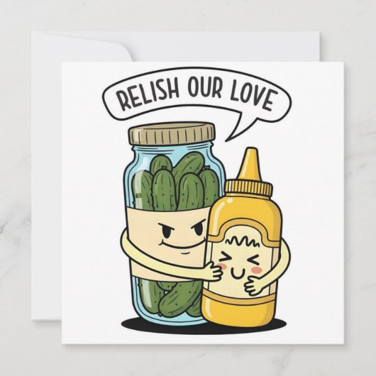 Relish Our Love Flat Holiday Card Feestdagenkaart (Voorkant)