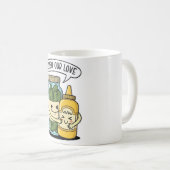 Relish Our Love Mug – Funny Food Pun Coffee Cup Koffiemok (Voorkant rechts)